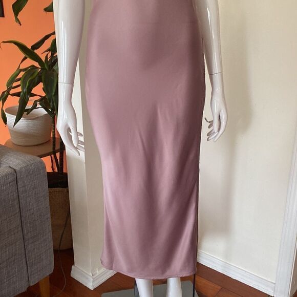 Baby Phat Mauve Cowl Neck Satin Slip Dress Size XS NWT - Picture 4 of 12